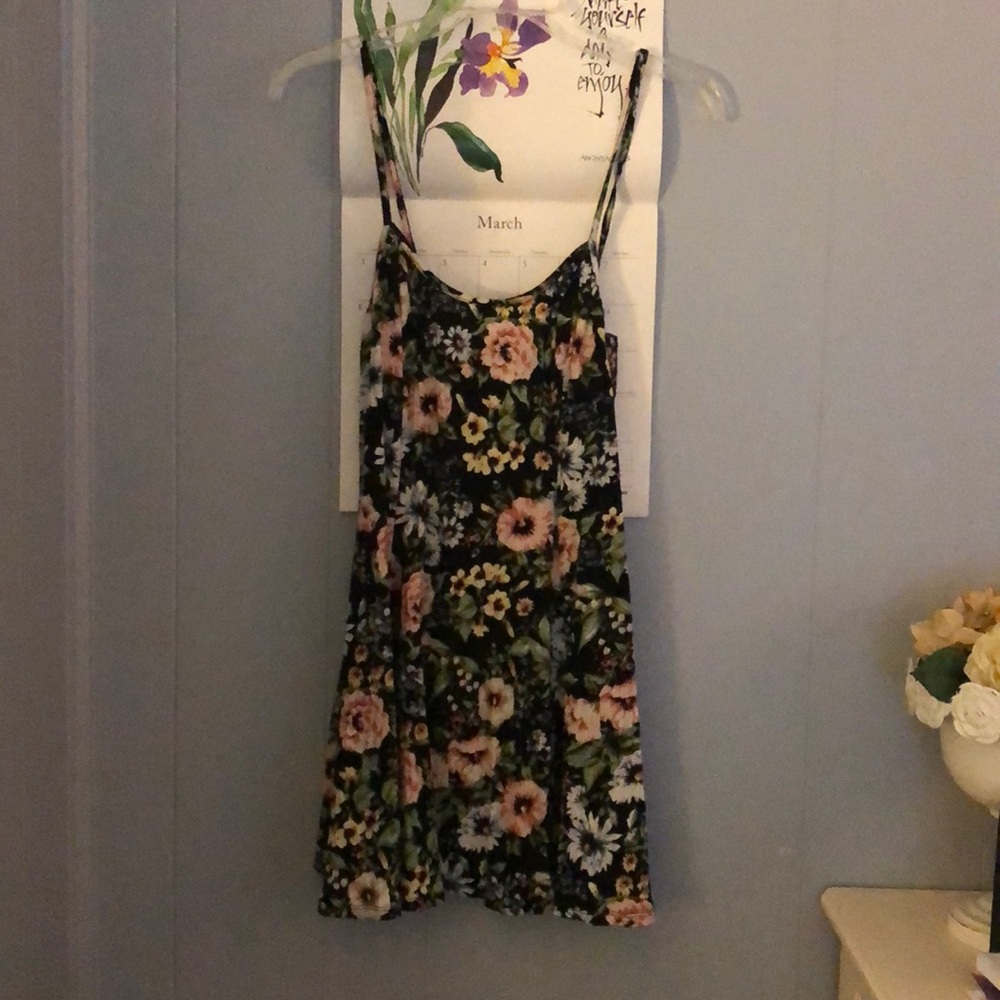 Skinny strap floral dress